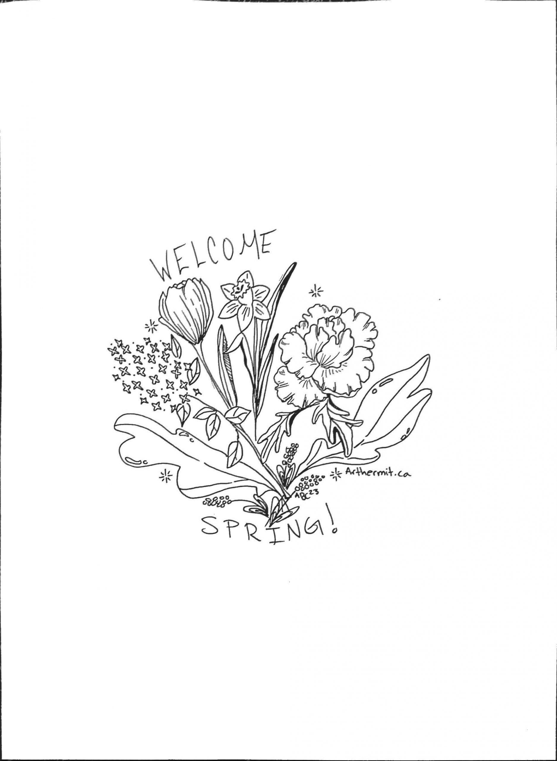 Welcome Spring Physical Copy Art Hermit